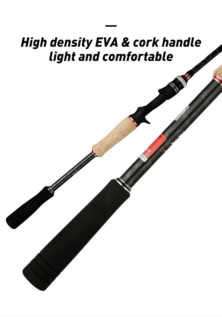 Lure fishing rod 2.28m,2.4m XH XXH Fast Action 40LB 2sections Jerkbait Fishing Rod Carbon Spinning Casting Rod for Big Game