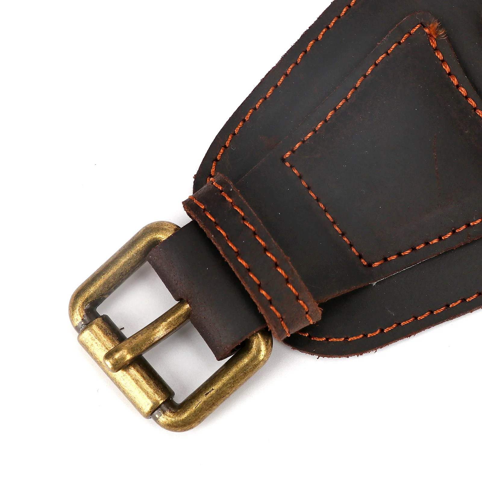 Tourbon Hunting Accessories 12 Gauge Gun Bandolier Cartridges Belt Genuine Leather Ammo Holder Carrier W/ A Pocket 39''-47‘’