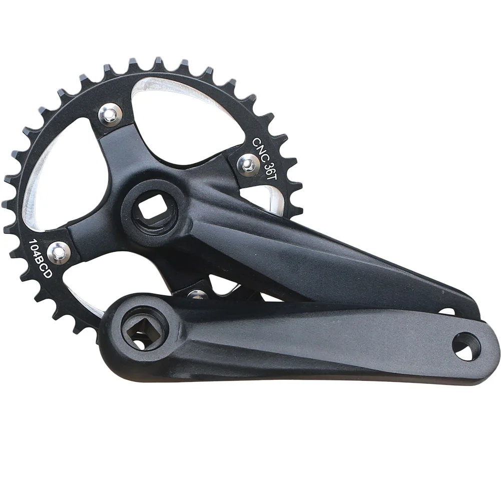 152/165/170mm Bicycle Square Hole Crankset 104BCD 30/32T/34T/36T/38T/40T/42T Narrow Wide Chainwheel Sprocket MTB Bike Crank Arms