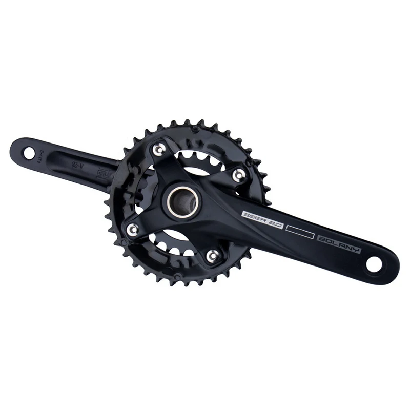 Bicycle Crankset 36T 22-36T 24-38T Bolany 104BCD Hollow Crank MTB Crankset 170mm Integrated Crank Chainring