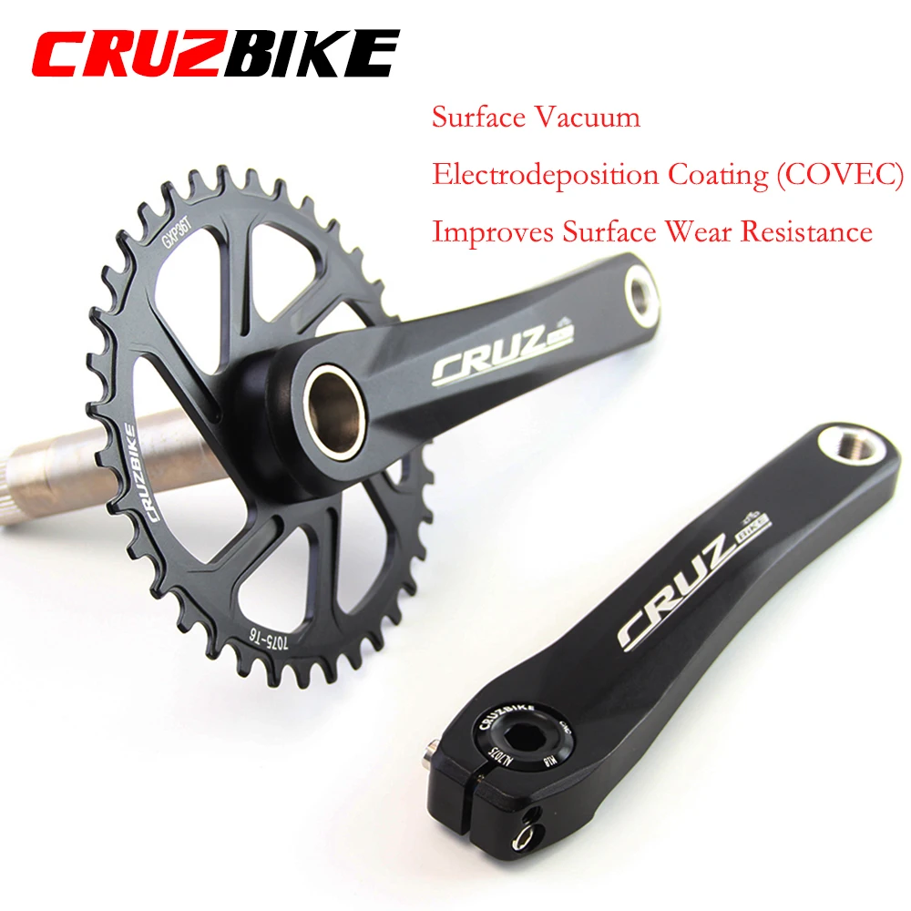 CRUZbike MTB Mountain Bike Kid's Bicycle Crankset Crank 155/160/165/170/175mm Aluminum Alloy with Chainring 30/32/34/36/38T