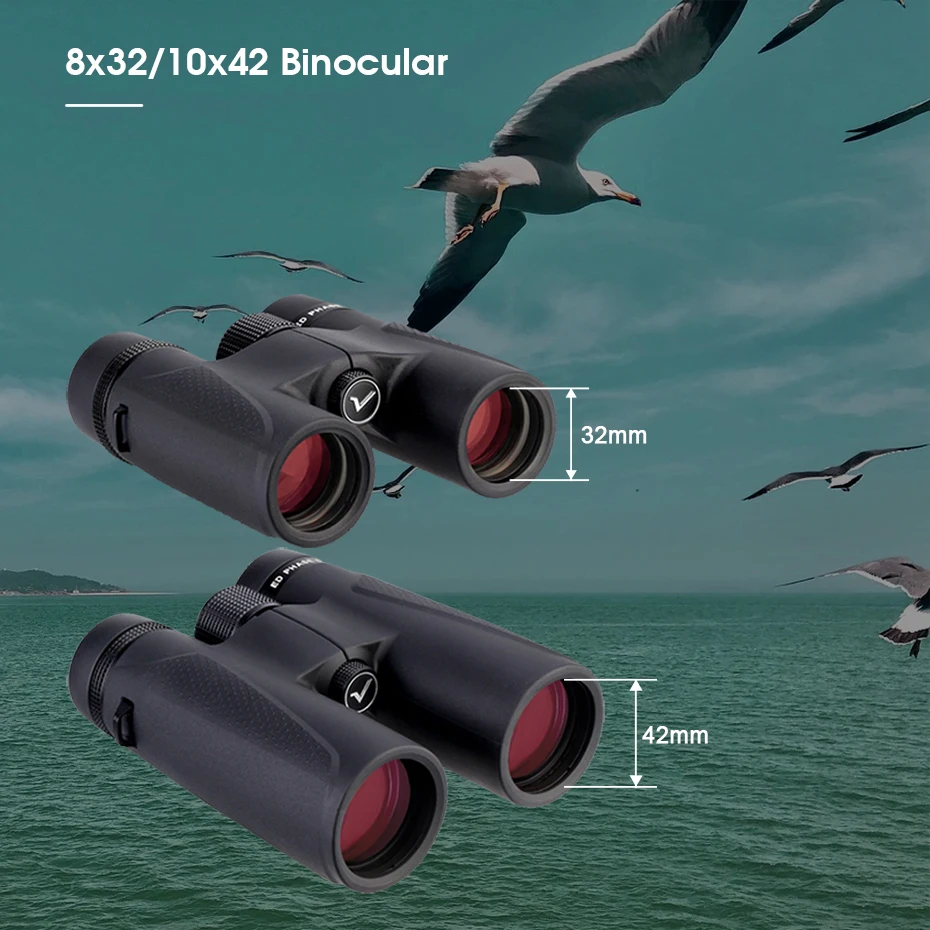 Svbony SV202 8X32/8x42/10x42/10x50 ED Binoculars IPX7 Magnesium Alloy Body BaK4 Binoculars Highy Qualit for Stargazing Camping
