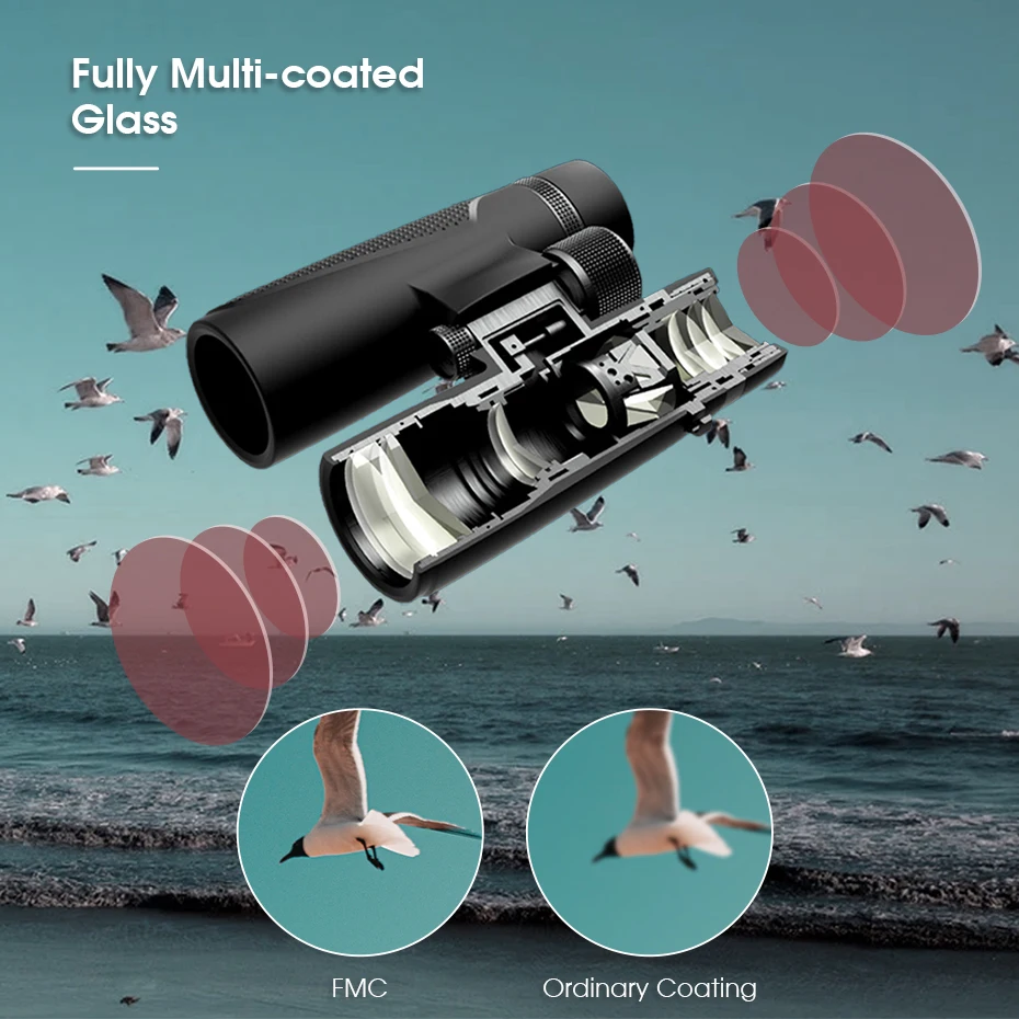 Svbony SV202 8X32/8x42/10x42/10x50 ED Binoculars IPX7 Magnesium Alloy Body BaK4 Binoculars Highy Qualit for Stargazing Camping