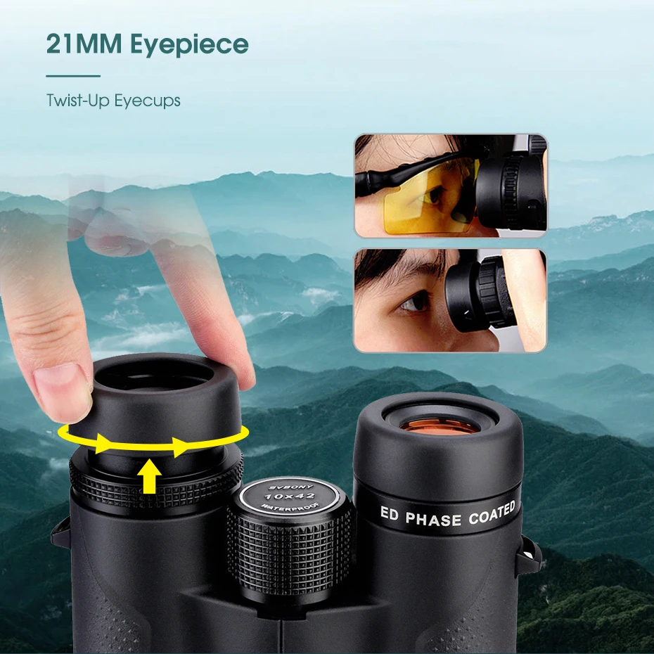 Svbony SV202 8X32/8x42/10x42/10x50 ED Binoculars IPX7 Magnesium Alloy Body BaK4 Binoculars Highy Qualit for Stargazing Camping