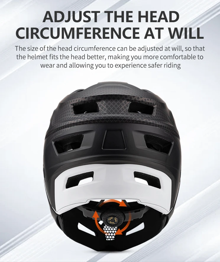 Eastinear's New Adult Bicycle Helmet Full-face Detachable Outdoor Sports Motorcycle Skateboard Riding Helmet Protects the Head