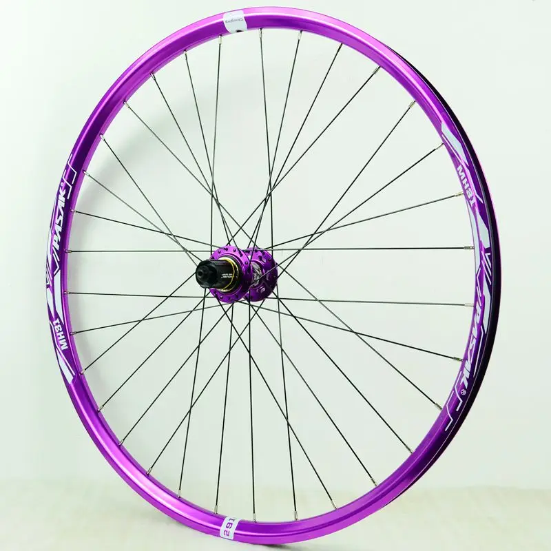 MTB PURPLE Bike Wheelset 29 26 27.5 AM Enduro DH 25mm Wide Rim Hub 142 Thru Axle 135 QR 6 Pawls Bicycle Wheel G3 Spokes HG MS XD
