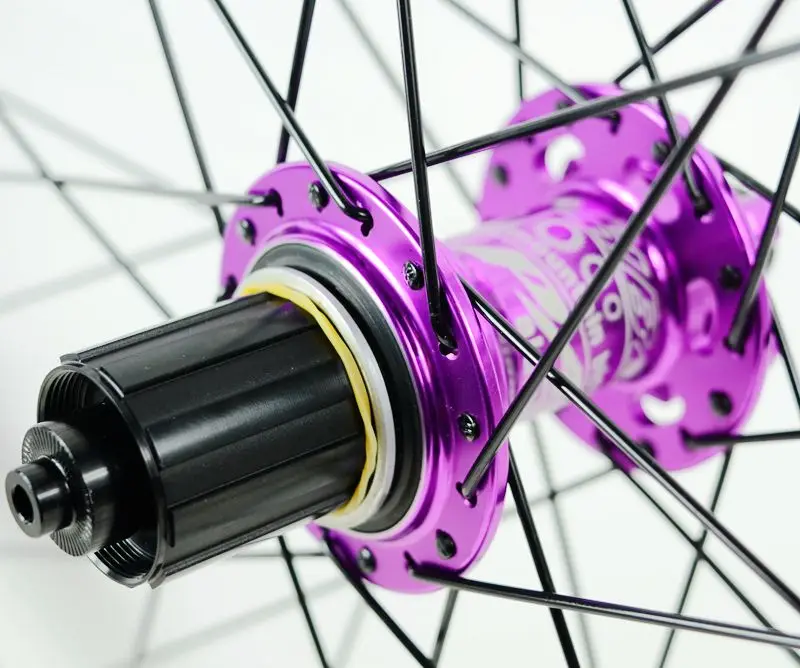 MTB PURPLE Bike Wheelset 29 26 27.5 AM Enduro DH 25mm Wide Rim Hub 142 Thru Axle 135 QR 6 Pawls Bicycle Wheel G3 Spokes HG MS XD
