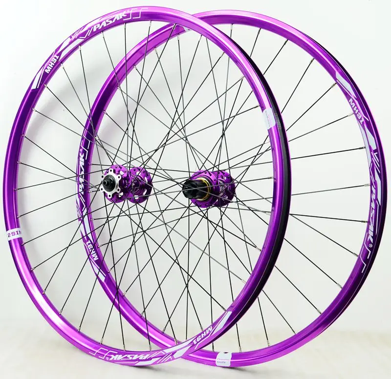 MTB PURPLE Bike Wheelset 29 26 27.5 AM Enduro DH 25mm Wide Rim Hub 142 Thru Axle 135 QR 6 Pawls Bicycle Wheel G3 Spokes HG MS XD