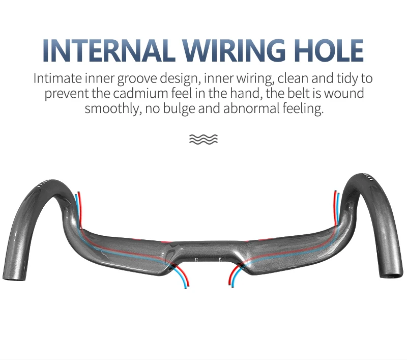 Bike Carbon Road Handlebar 400/420/440mm Glossy Internal Routing Bicycle Handle Bar Bicycle Accessories