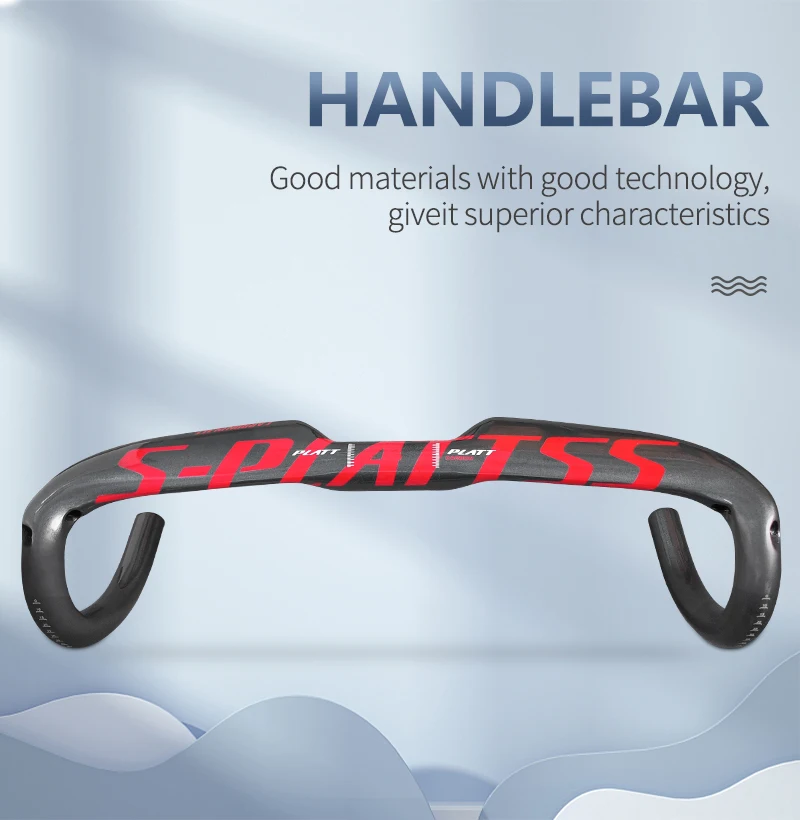 Bike Carbon Road Handlebar 400/420/440mm Glossy Internal Routing Bicycle Handle Bar Bicycle Accessories