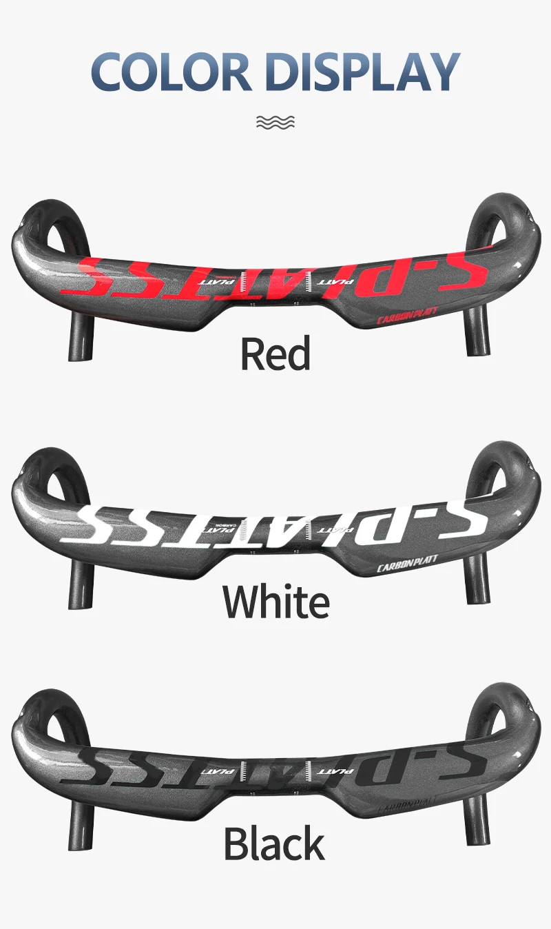 Bike Carbon Road Handlebar 400/420/440mm Glossy Internal Routing Bicycle Handle Bar Bicycle Accessories