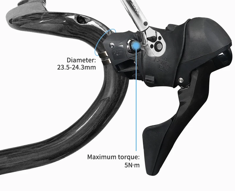 Bike Carbon Road Handlebar 400/420/440mm Glossy Internal Routing Bicycle Handle Bar Bicycle Accessories