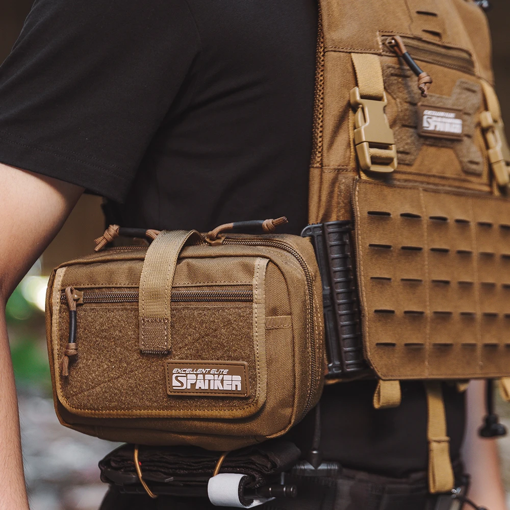 EDC Tactical Bag Waist Pack Hunting Vest Emergency Tools Pack Outdoor Tool Accessories Kit Camping Survival Pouch