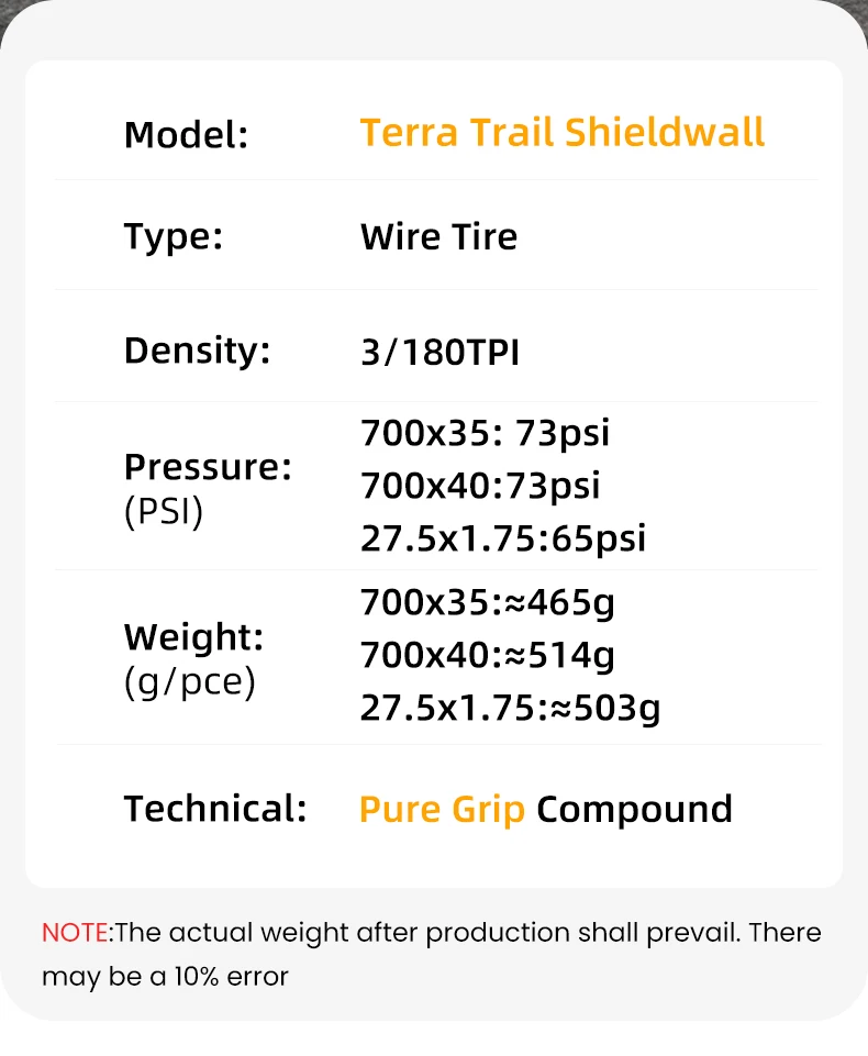Continental Terra Trail 700x35C 700x40C Road Bike Wire Bead Tire E25 Shieldwall System PureGrip Compound No Folding 3/180 TPI