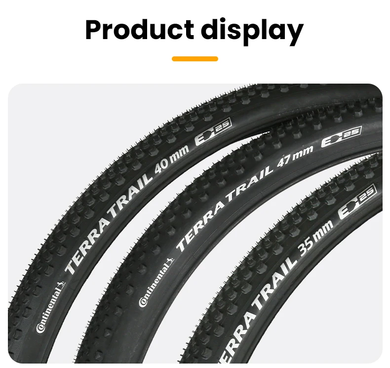 Continental Terra Trail 700x35C 700x40C Road Bike Wire Bead Tire E25 Shieldwall System PureGrip Compound No Folding 3/180 TPI