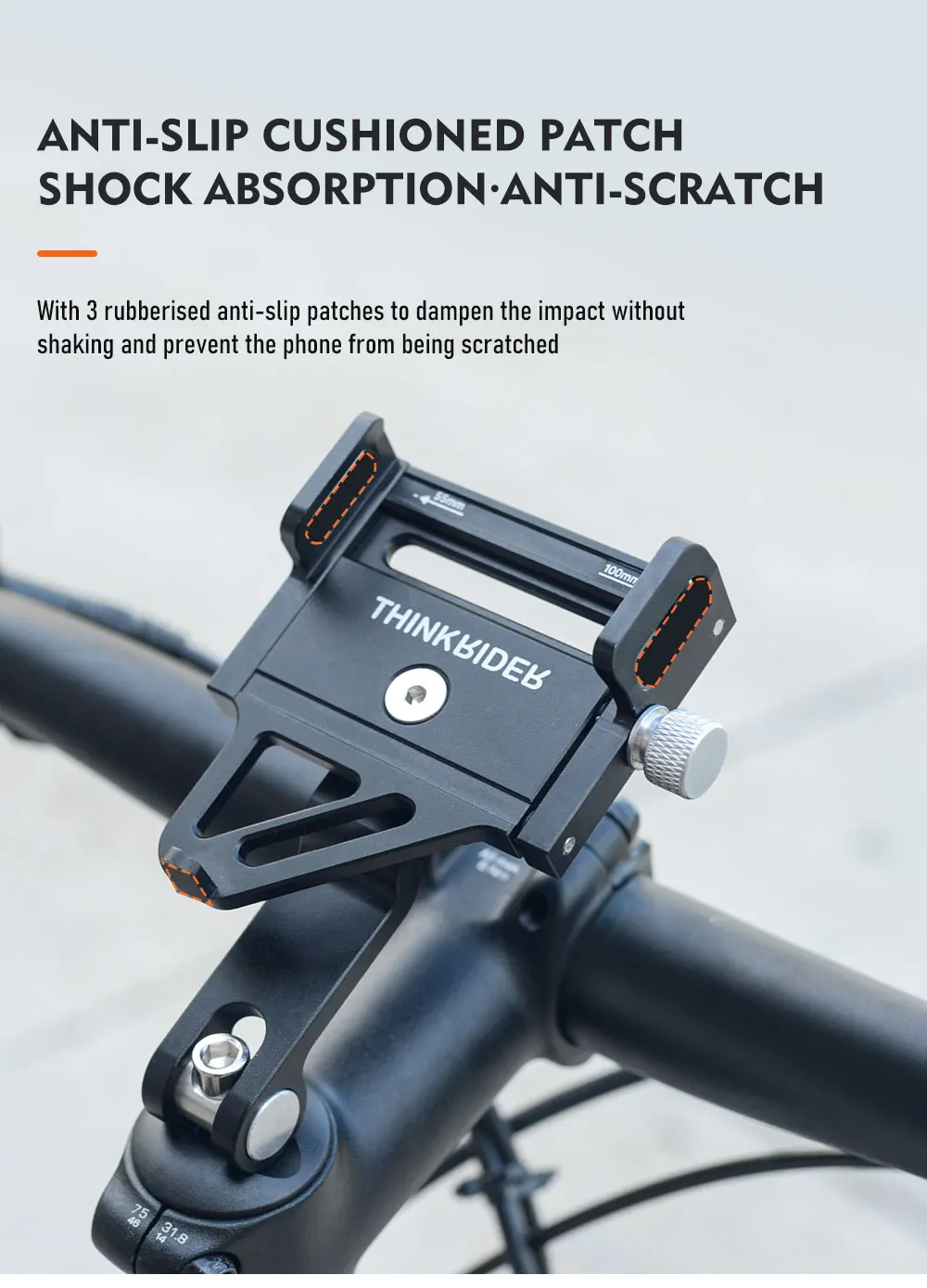 Thinkrider Phone Holder Motorcycle Electric Bicycle Smartphone Cnc Aluminum Alloy Bracket Five Claws Mechanical Bike Holder