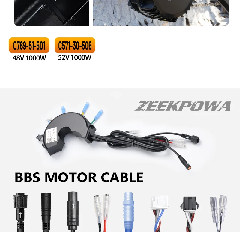 Bafang Mid Drive Motor Replacement Controller for BBS01B BBS02B BBSHD 36V 250W 350W 500W / 48V 500W 750W 1000W / 52V 1000W