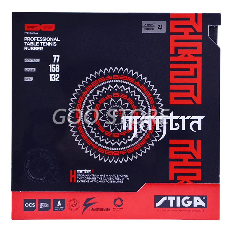 STIGA Table Tennis Rubber MANTRA H Offensive Pimples in with Sponge Pips-in Ping Pong Tenis De Mesa