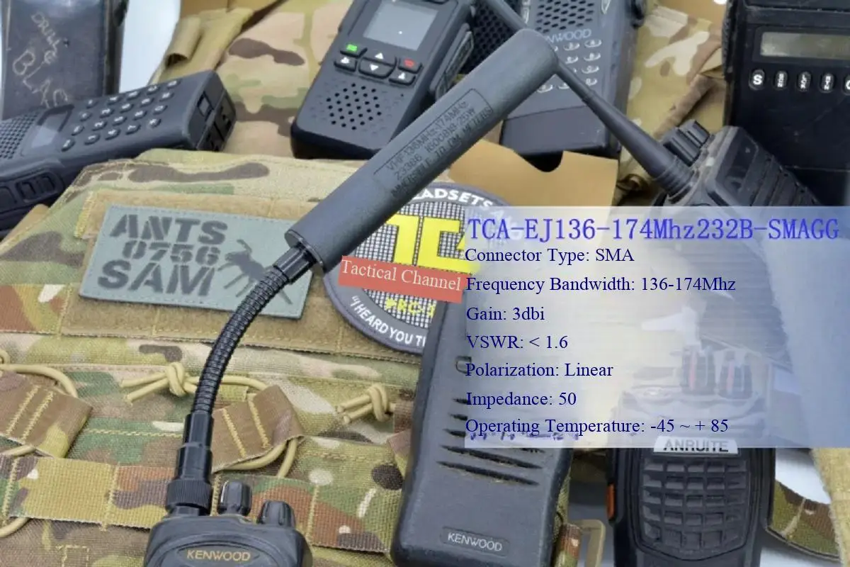 PRC152/148 Walkie Talkie New Donkey Whip Antenna Gain 148UV Center Frequency 433.000MHz