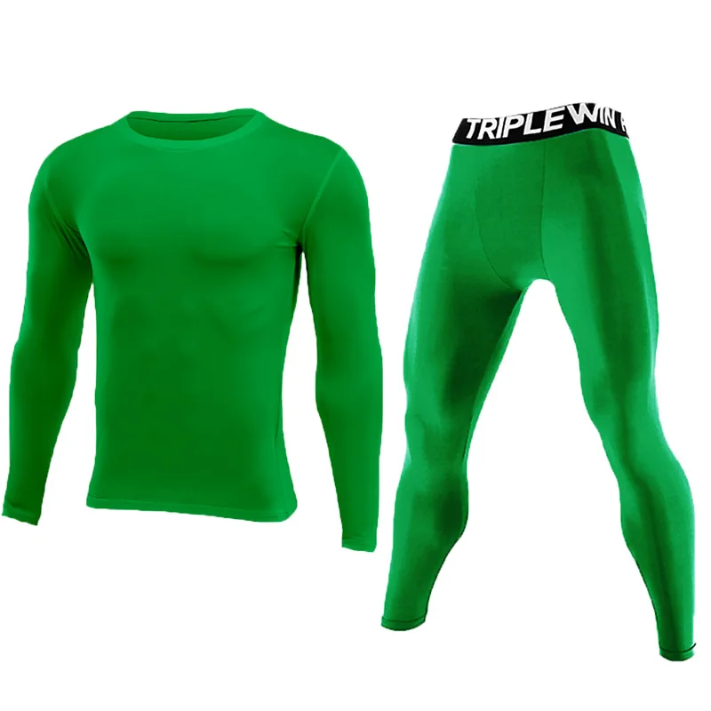 Men Long Sleeve Tracksuits GYM Fitness Tee + Leggings Men's Sport Running Set Yoga Skiing Basketball Football Clothes Suit 96