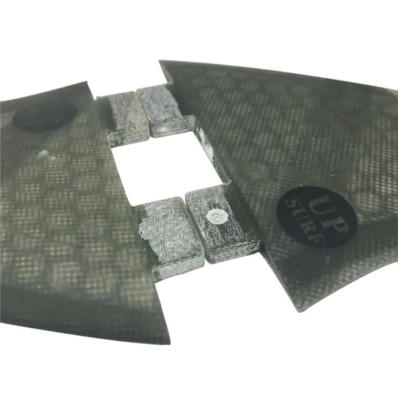 UPSURF FCS Quad Fins M+GL Surfboasrd Fins For Surfing Stabilizer Surf Quad Fins Honeycomb Surf Fins 4pcs Set Grey