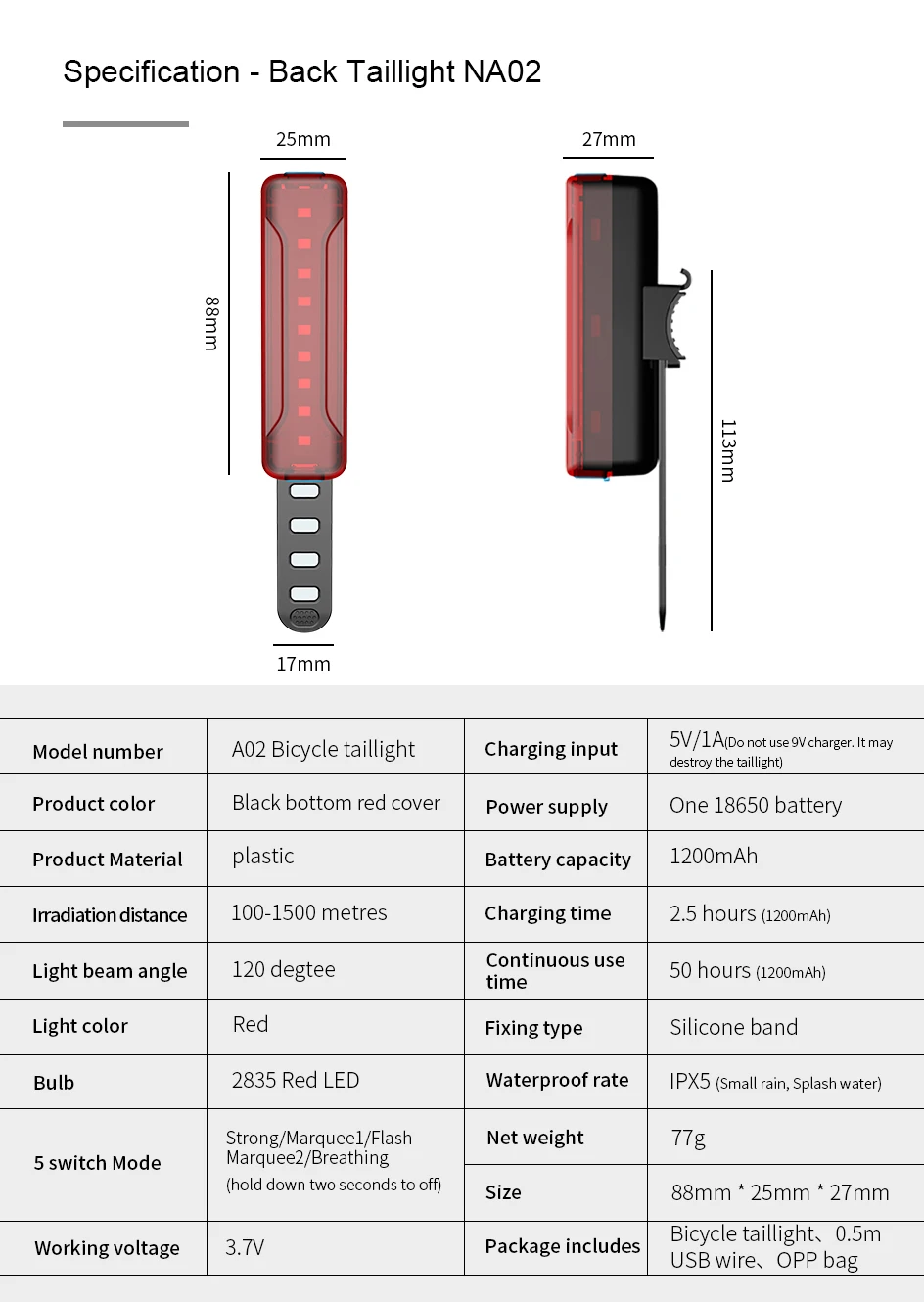 Upgrade Bicycle Light Powerful 8LED Bike Headlight 10000mAh USB Rechargeable as Power Bank Front and Rear Lights Set Optional