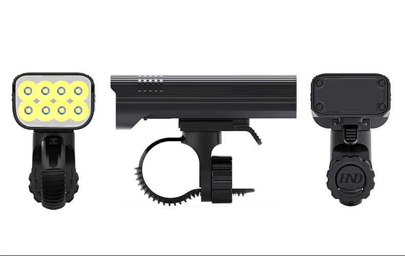 Upgrade Bicycle Light Powerful 8LED Bike Headlight 10000mAh USB Rechargeable as Power Bank Front and Rear Lights Set Optional