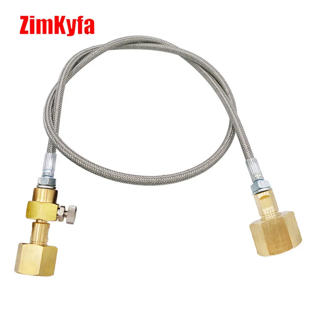 CO2 Cylinder Refilling Station for Sodastream Charging Adapter 1.5m Steel Braided Hose W21.8-14|DIN477|CGA320