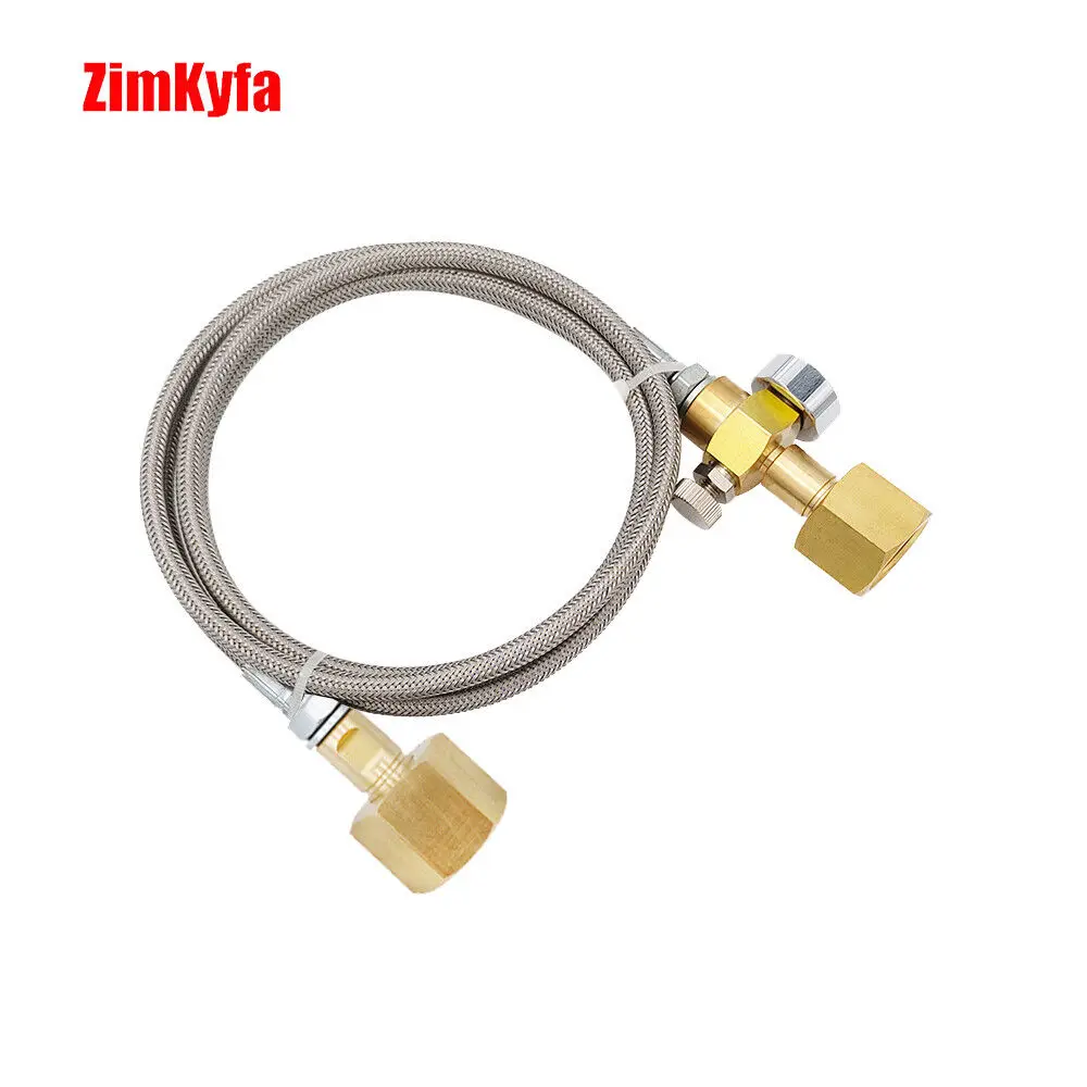 CO2 Cylinder Refilling Station for Sodastream Charging Adapter 1.5m Steel Braided Hose W21.8-14|DIN477|CGA320