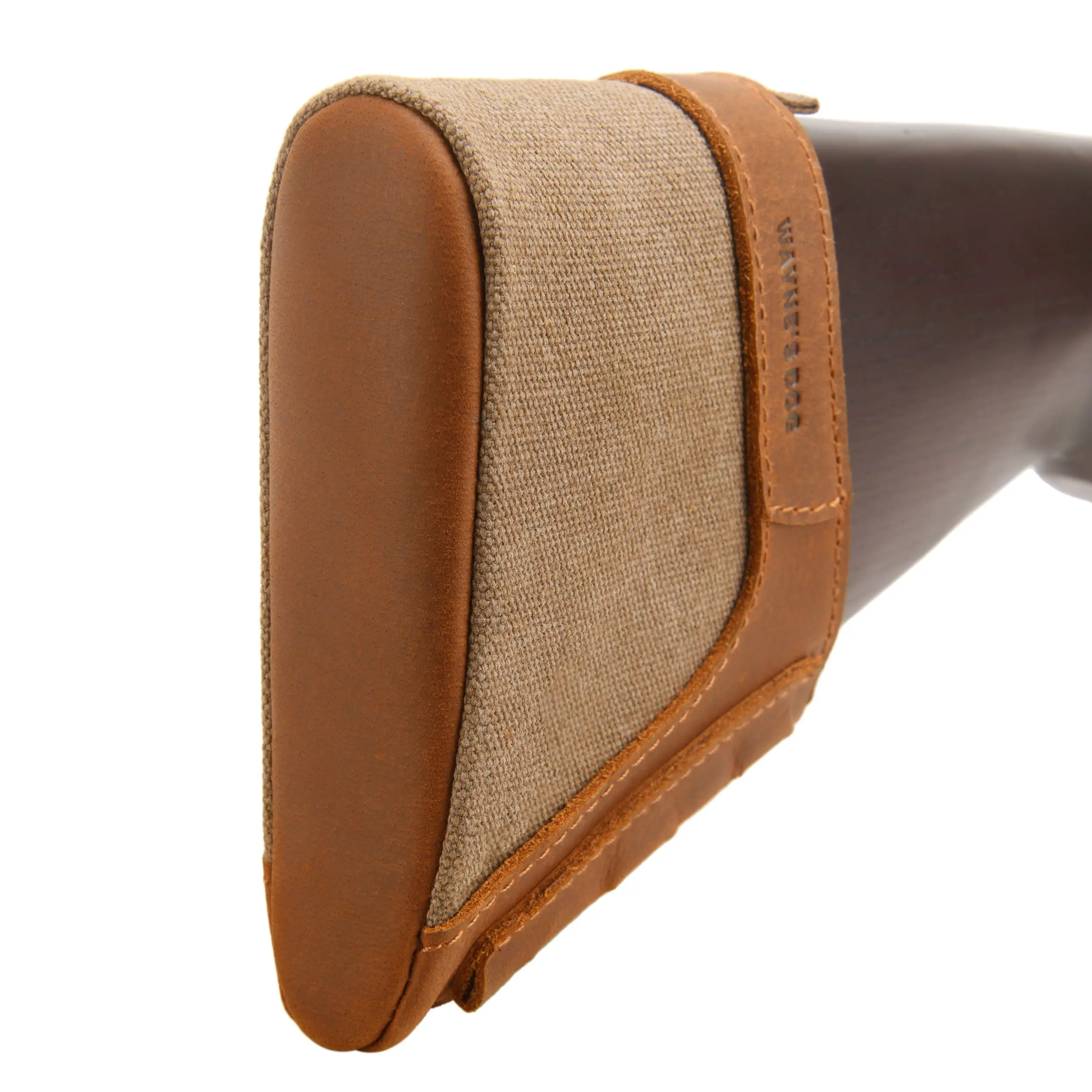 Genuine Leather Gun Buttstock Extension Slip on Recoil Pad, Canvas Shotgun Butt Recoil Pad, Small / Large Size