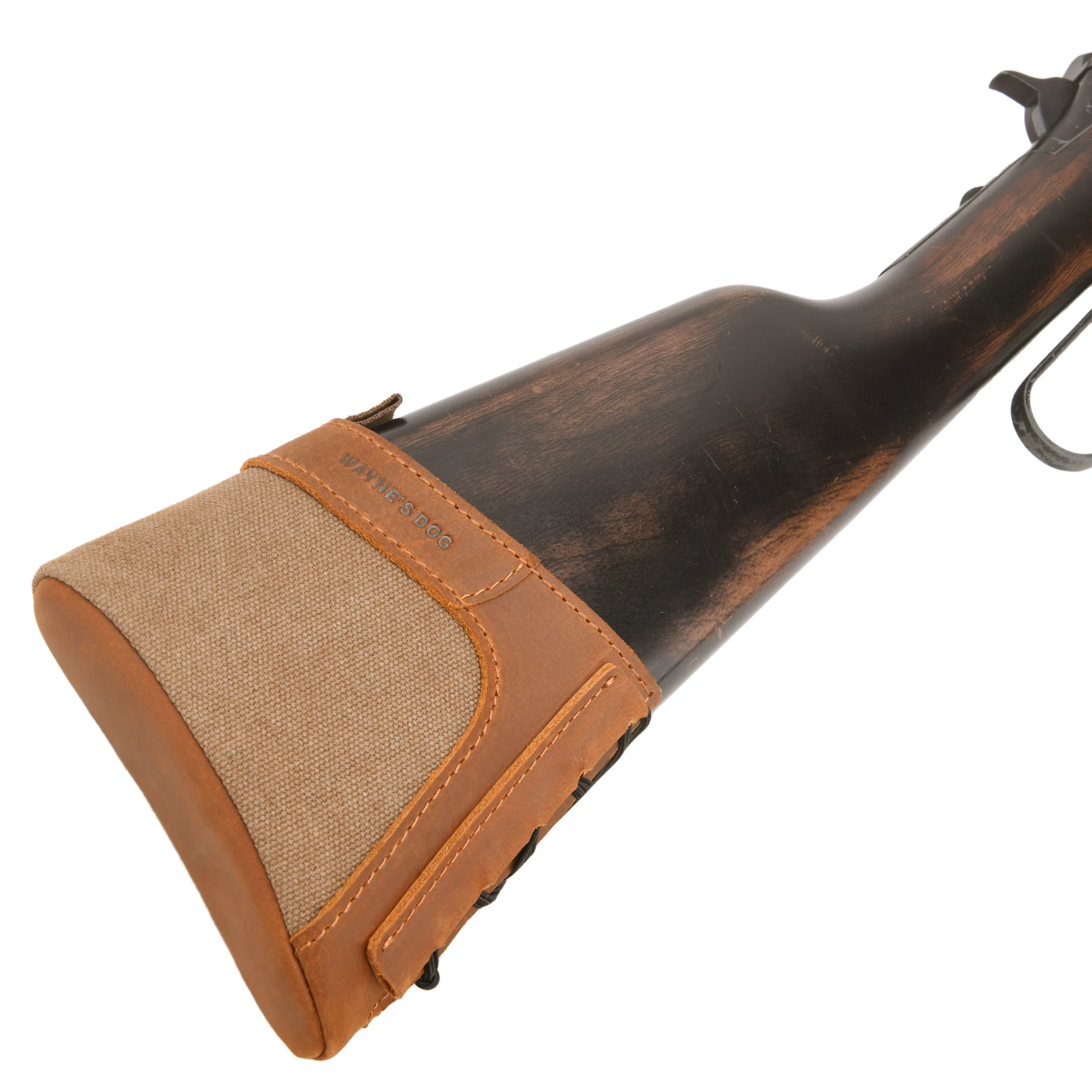 Genuine Leather Gun Buttstock Extension Slip on Recoil Pad, Canvas Shotgun Butt Recoil Pad, Small / Large Size