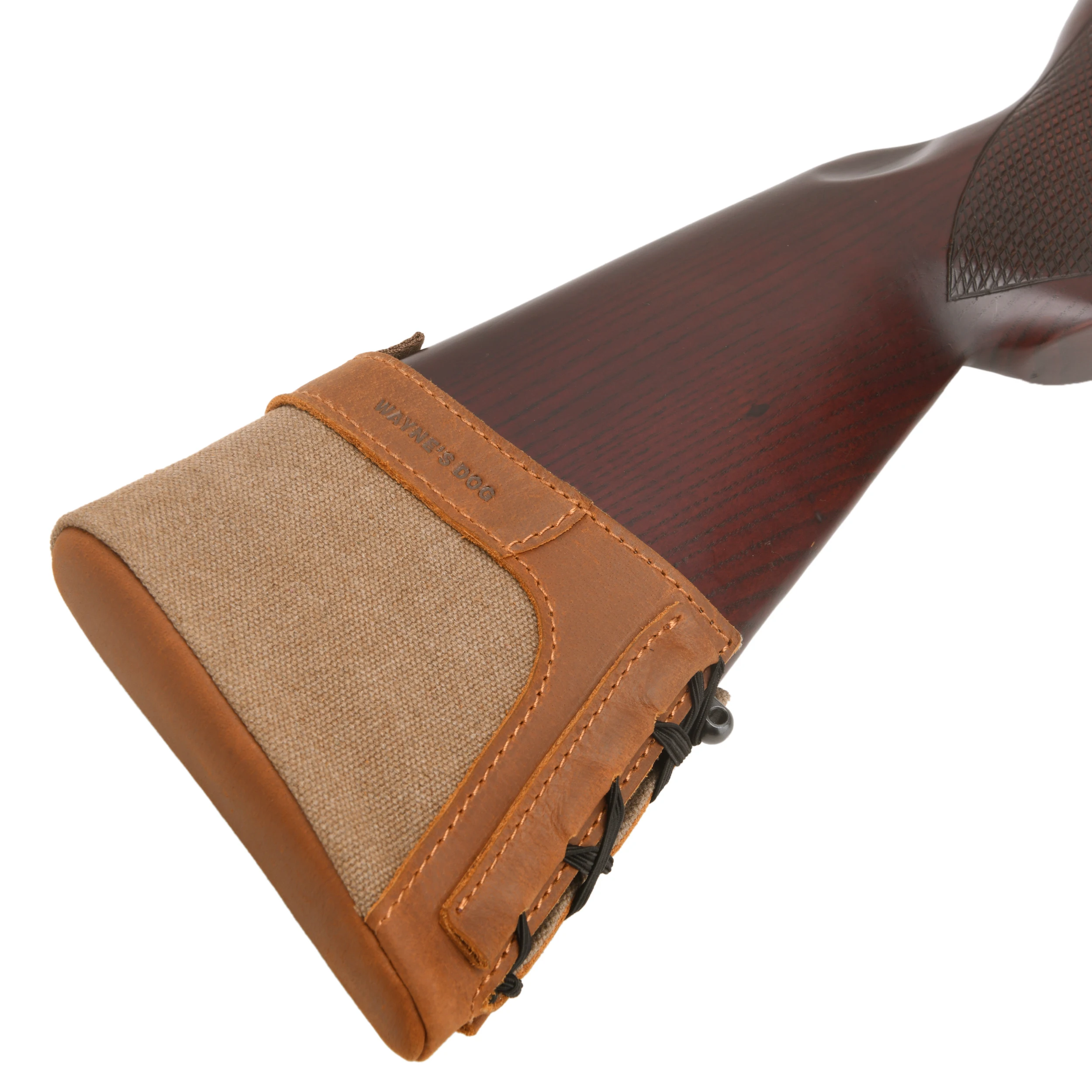 Genuine Leather Gun Buttstock Extension Slip on Recoil Pad, Canvas Shotgun Butt Recoil Pad, Small / Large Size