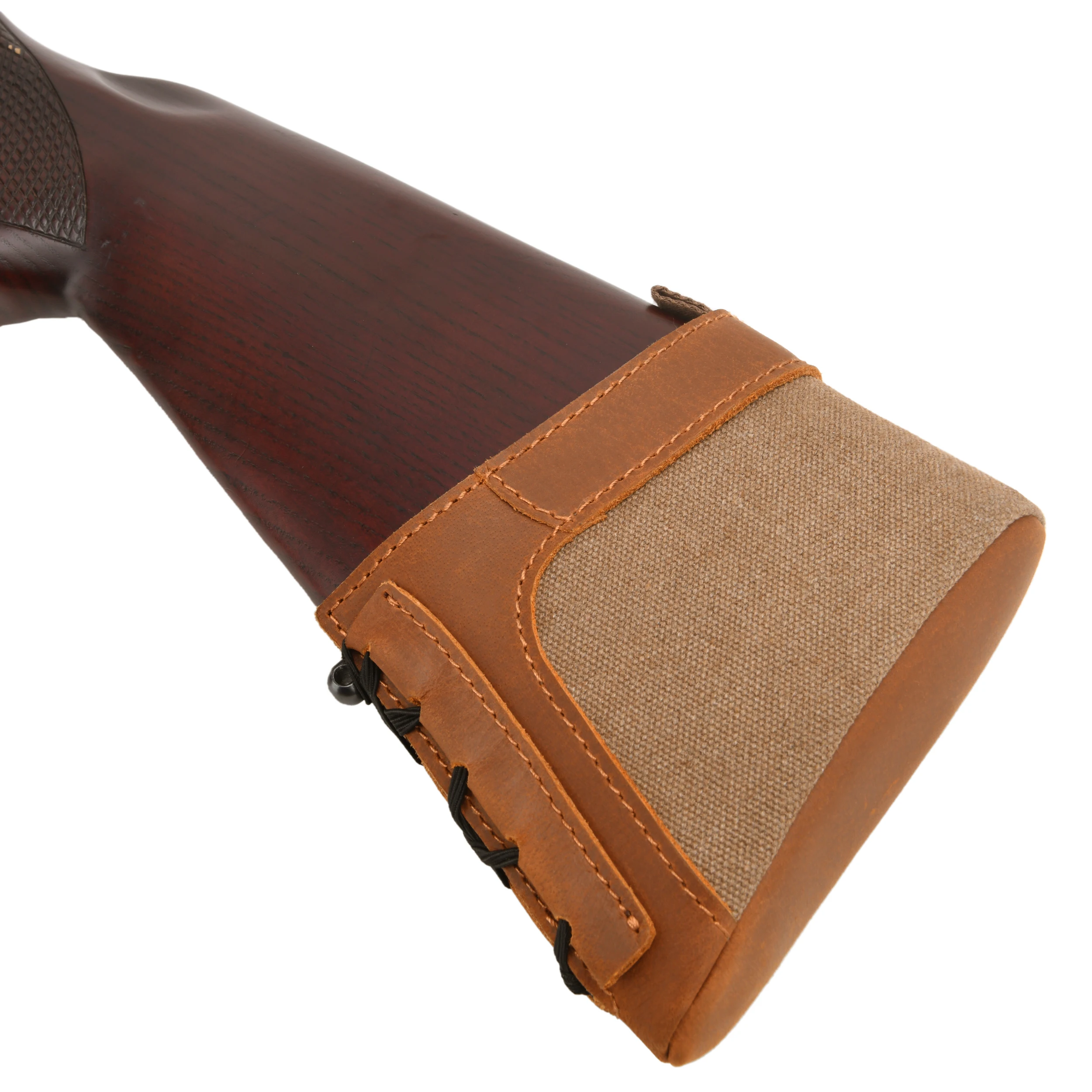 Genuine Leather Gun Buttstock Extension Slip on Recoil Pad, Canvas Shotgun Butt Recoil Pad, Small / Large Size