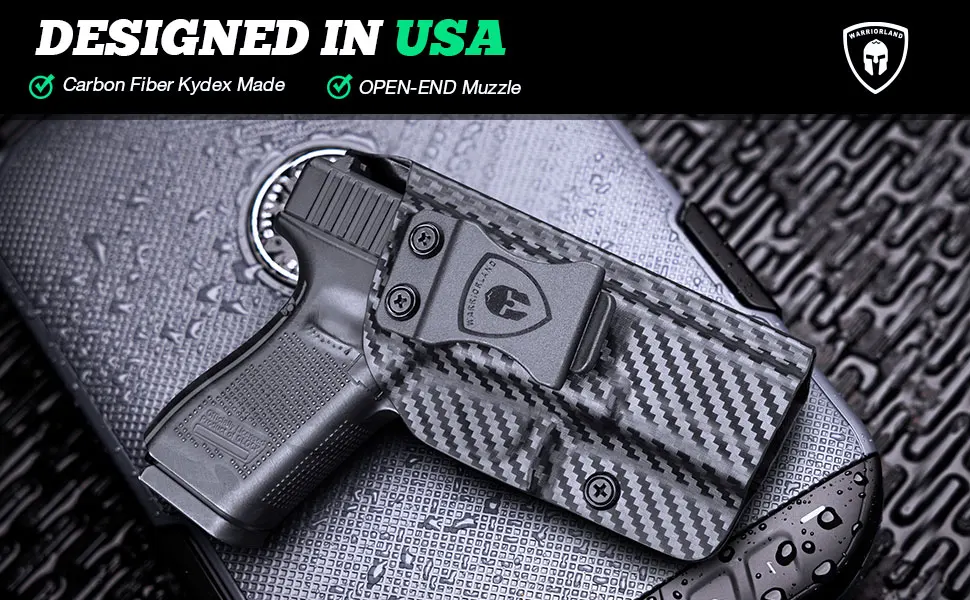 IWB Carbon Fiber Holsters Fit Glock 17 Glock 19 / 19X / 26 / 44 / 45 Gen(1 2 3 4 5) & Glock 23 / 32 Gen(3-4) Pistol Kydex Gags