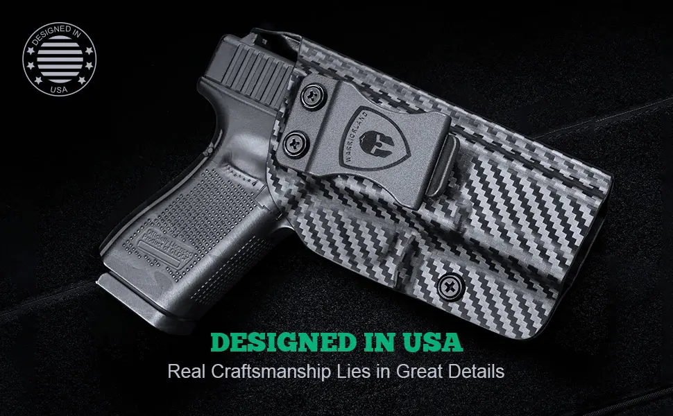 IWB Carbon Fiber Holsters Fit Glock 17 Glock 19 / 19X / 26 / 44 / 45 Gen(1 2 3 4 5) & Glock 23 / 32 Gen(3-4) Pistol Kydex Gags