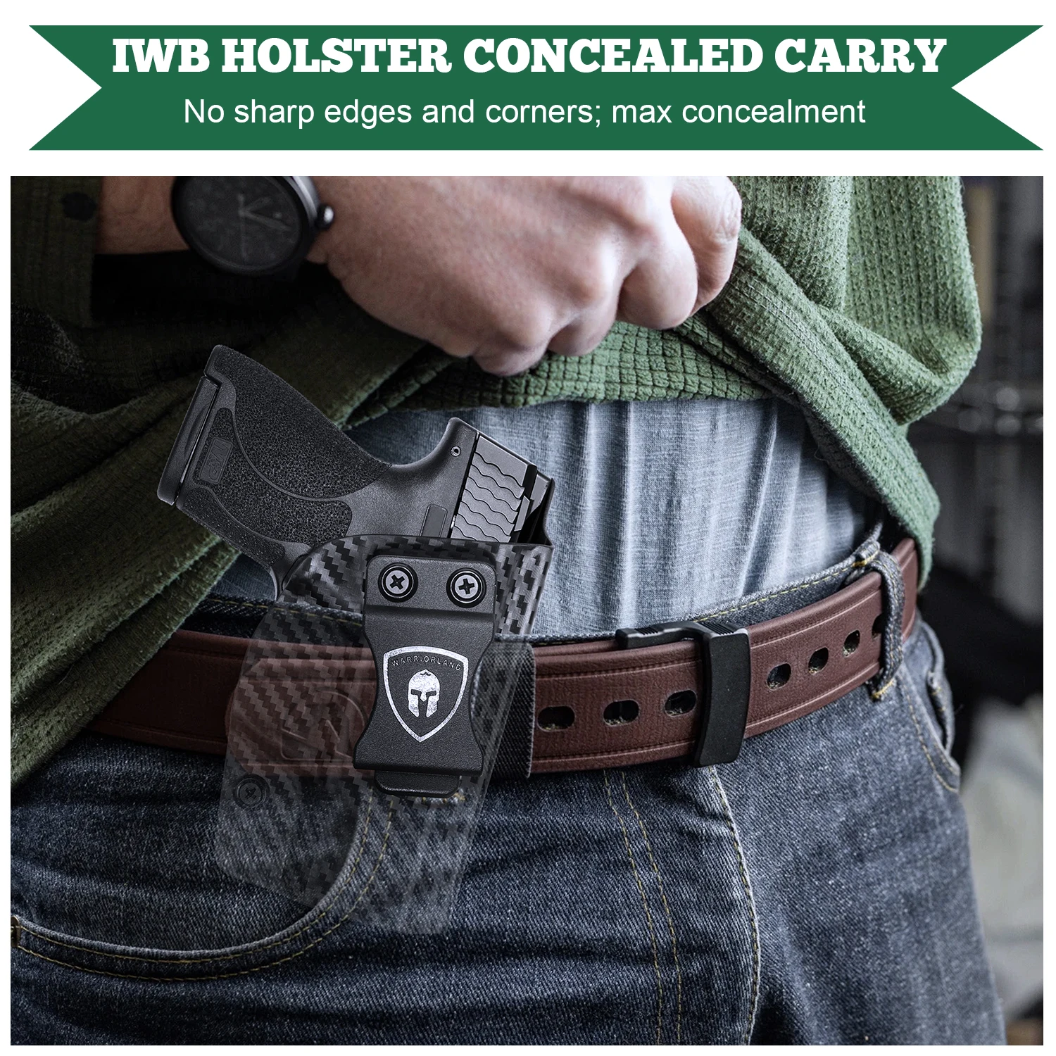 IWB Carbon Fiber Holsters Fit Glock 17 Glock 19 / 19X / 26 / 44 / 45 Gen(1 2 3 4 5) & Glock 23 / 32 Gen(3-4) Pistol Kydex Gags