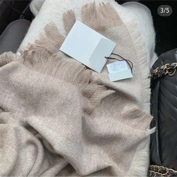 88% wool Winter Soft Cashmere Scarf Women Geometric Scarves Letters Shawls Wraps Thicken Warm