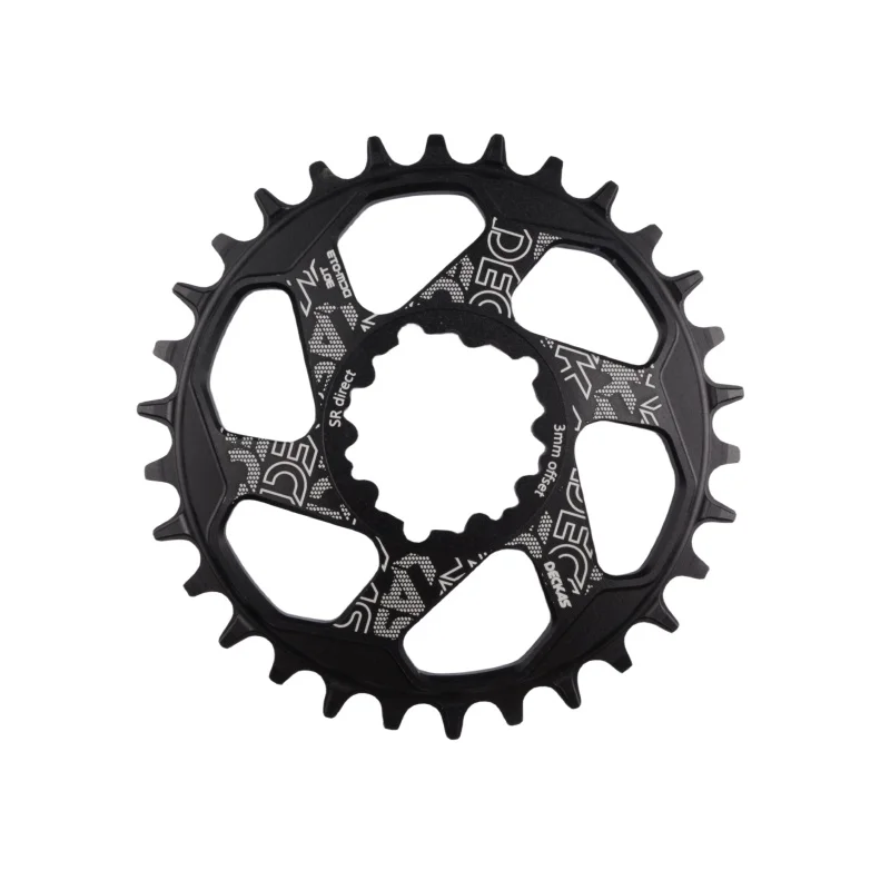 Fovno Crank 170MM 175MM 24MM Axis BSA Deckas 3MM Offset Chainring 30T 32T 34T 36T 38T MTB Bike Riding Black Red CNC Crankset