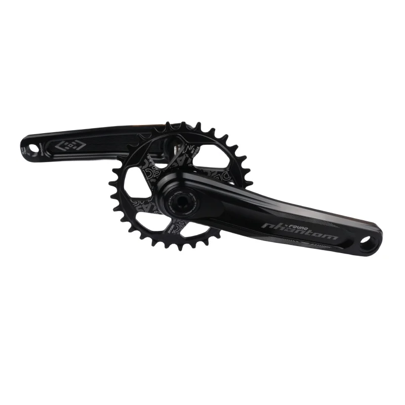 Fovno Crank 170MM 175MM 24MM Axis BSA Deckas 3MM Offset Chainring 30T 32T 34T 36T 38T MTB Bike Riding Black Red CNC Crankset