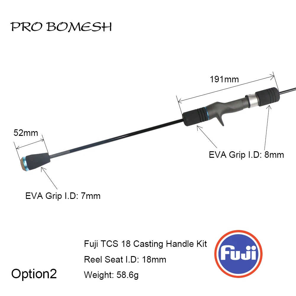 Pro Bomesh Fuji DPS18 TCS18 Reel Seat EVA Handle Kit Slow Jigging DIY Fishing Rod Component Pole Accessory Repair