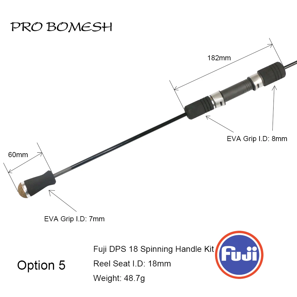 Pro Bomesh Fuji DPS18 TCS18 Reel Seat EVA Handle Kit Slow Jigging DIY Fishing Rod Component Pole Accessory Repair