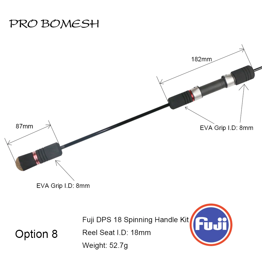 Pro Bomesh Fuji DPS18 TCS18 Reel Seat EVA Handle Kit Slow Jigging DIY Fishing Rod Component Pole Accessory Repair