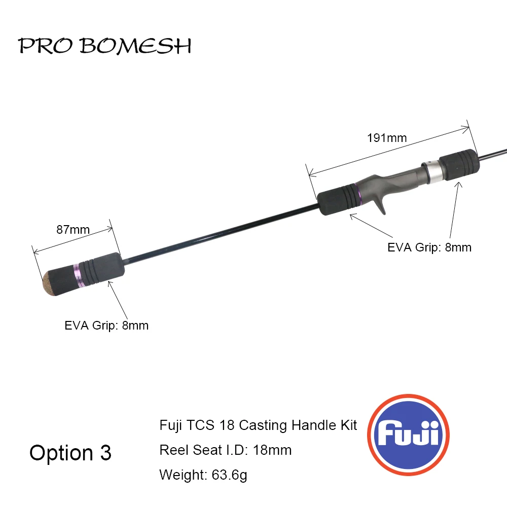 Pro Bomesh Fuji DPS18 TCS18 Reel Seat EVA Handle Kit Slow Jigging DIY Fishing Rod Component Pole Accessory Repair