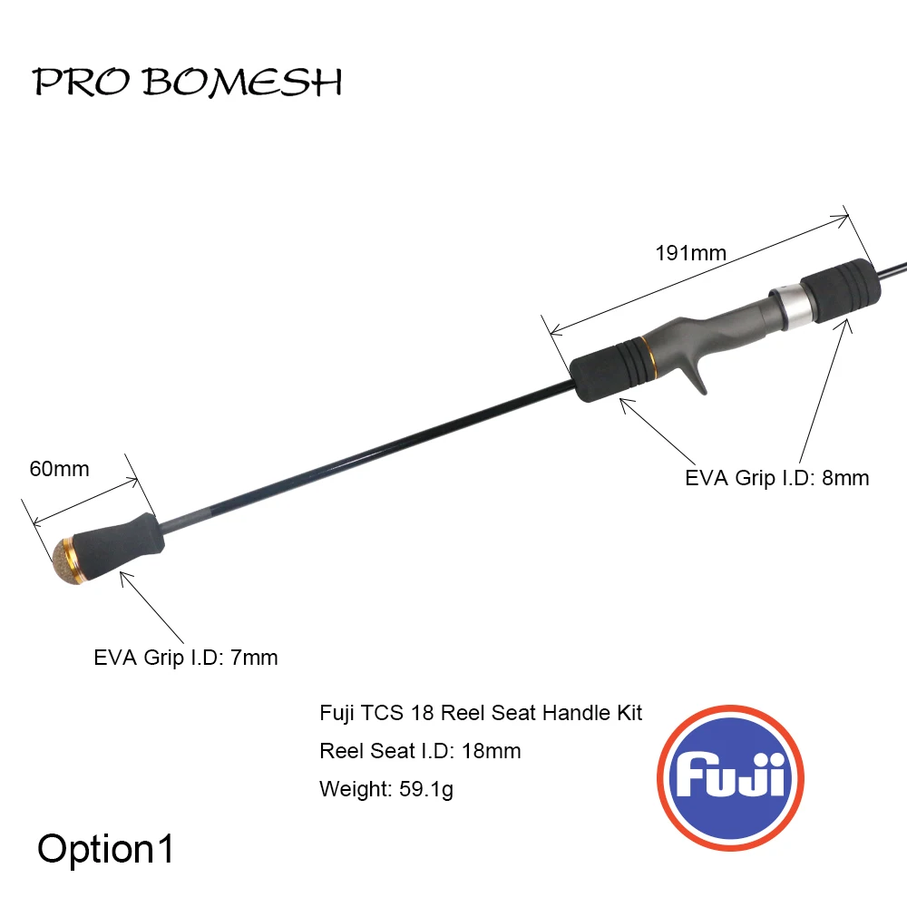 Pro Bomesh Fuji DPS18 TCS18 Reel Seat EVA Handle Kit Slow Jigging DIY Fishing Rod Component Pole Accessory Repair