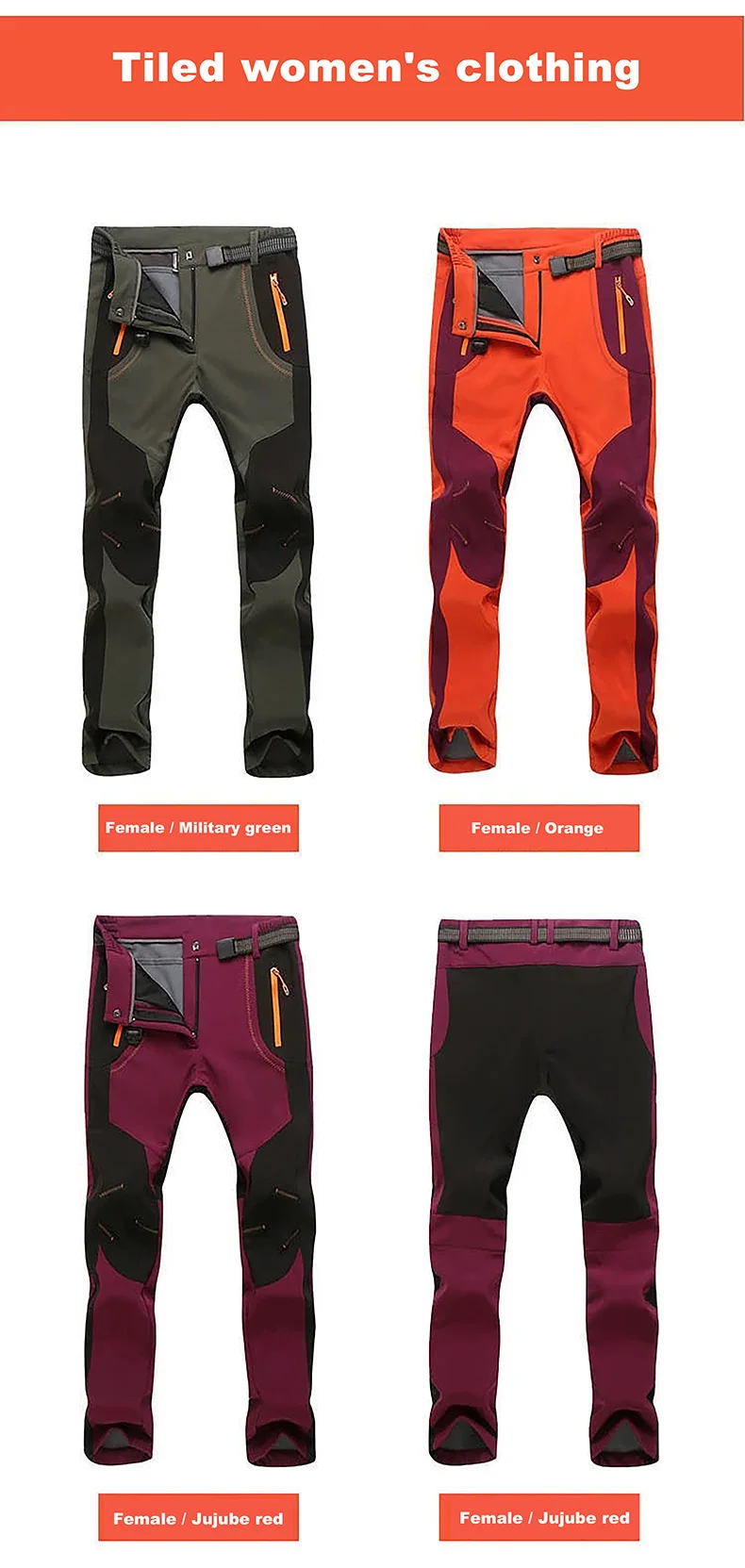LNGXO Thick Warm Fleece Winter Pants Women Waterproof Hiking Trekking Camping Skiing Soft Shell Pants Outdoor Windproof Trousers