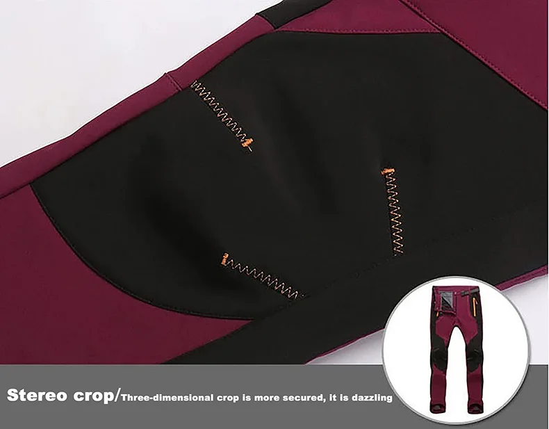 LNGXO Thick Warm Fleece Winter Pants Women Waterproof Hiking Trekking Camping Skiing Soft Shell Pants Outdoor Windproof Trousers