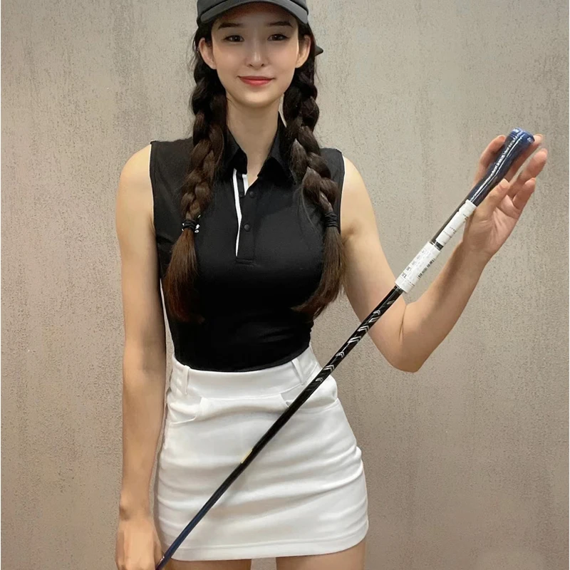 Summer New Women's Sleeveless Top Breathable High-quality Versatile Temperament short Skirt Outdoor Casual Sports Tennis Suit