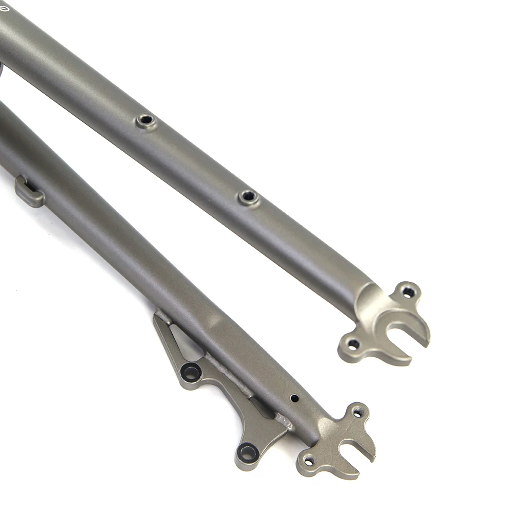 SILVEROCK Chrome Steel Fork 20" 406 451 Disc Brake BIKEPACKING Rack for Folding Minivelo BMX Bike Rigid Forks 1 1/8" 28.6mm