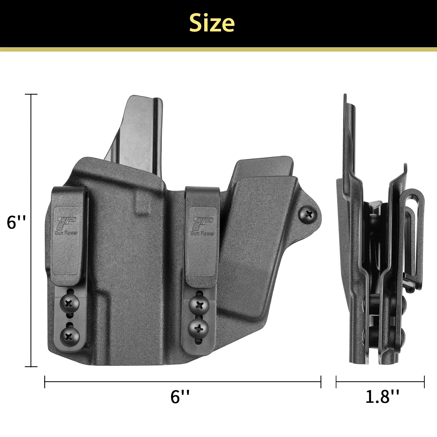 Only Fit Glock G19,G19X,Compatible G17,Sidecar Kydex IWB Holster with Magazine Pouch Equipment Cases,Lock Click Sound,Right Hand