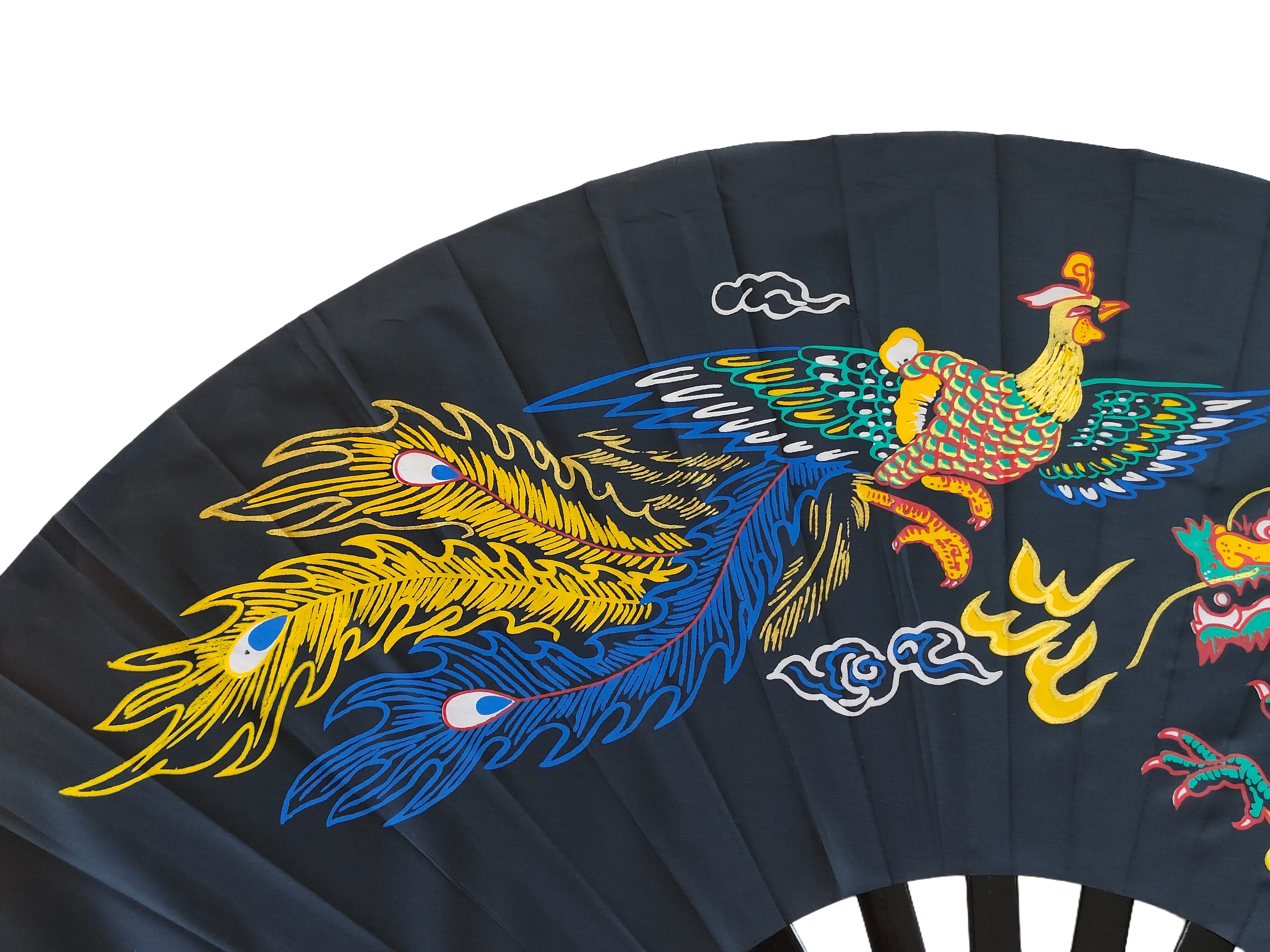 Tai Chi Fan Bamboo Kung Fu Martial Arts 34 Centimeter Fans Wushu Art Martiaux Cosplay Dance Performance Fan Red Kun Master